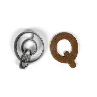 Písmeno Q zaoblené hrany (7cm) vykrajovátko/formička