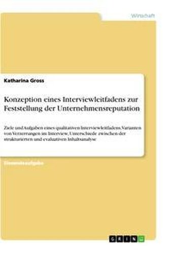 Konzeption eines Interviewleitfadens zur Feststellung der Unternehmensreputation