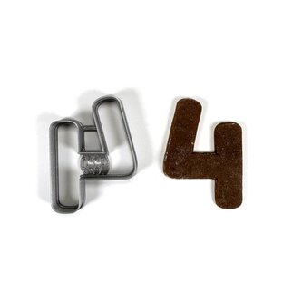 Číslo 4 zaoblené hrany (7cm) vykrajovátko/formička Číslo 4 zaoblené hrany (7cm) vykrajovátko/formička