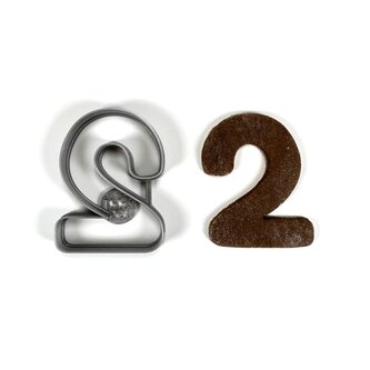 Číslo 2 zaoblené hrany (7cm) vykrajovátko/formička Číslo 2 zaoblené hrany (7cm) vykrajovátko/formička