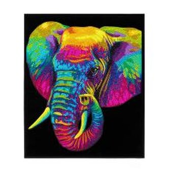 Diamond Dotz - Adults Flocked Neon Elephant