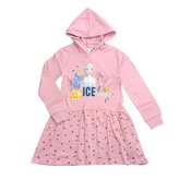 Dívčí šaty FROZEN dlouhý rukáv s kapucou bavlna, růžová, velikost: 110