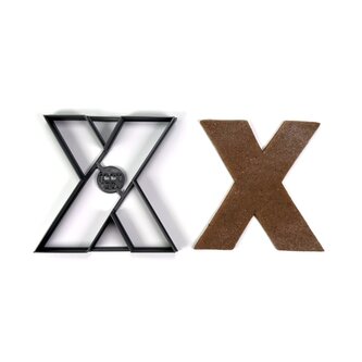 Písmeno X (10cm) vykrajovátko/formička Písmeno X (10cm) vykrajovátko/formička