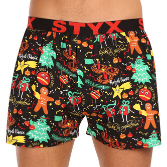 Pánské trenky Styx art sportovní guma Vánoce ozdoby (B1754) L Pánské trenky Styx art sportovní guma Vánoce ozdoby (B1754) L