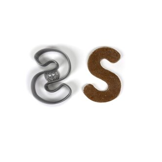 Písmeno S zaoblené hrany (7cm) vykrajovátko/formička