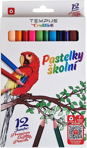 pastelky  Tempus 1312 PQ trojhranné jumbo 12 KK