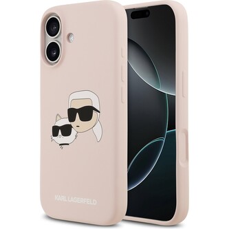 Karl Lagerfeld Liquid Silicone Double Heads MagSafe kryt iPhone 17 růžový Karl Lagerfeld Liquid Silicone Double Heads MagSafe kryt iPhone 17 růžový