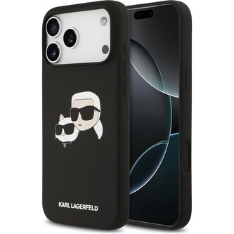 Karl Lagerfeld Liquid Silicone Double Heads MagSafe kryt iPhone 17 Pro Max černý Karl Lagerfeld Liquid Silicone Double Heads MagSafe kryt iPhone 17 Pro Max černý