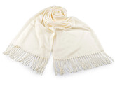 Šátek / šála s třásněmi 70x180 cm - 1 ks - 1 krémová světlá