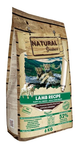 Natural Greatness Lamb Recipe Sensitive Starter Puppy & Adult Mini - 15 kg