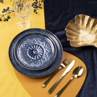 Talerz INDIE obiadowy granatowy 27 cm