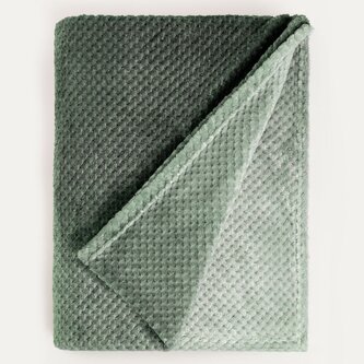 Koc | GALEN | gruby zielony z efektem ombre | 150x200 cm | 750557 Koc | GALEN | gruby zielony z efektem ombre | 150x200 cm | 750557