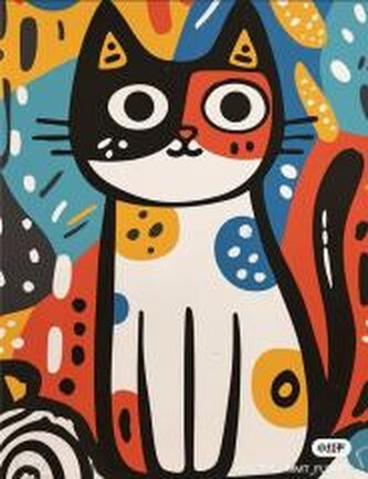 Malowanie po numerach 40x50cm Kot Picasso Malowanie po numerach 40x50cm Kot Picasso