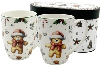 Sada dvou porcelánových hrnků Christmas Cuties