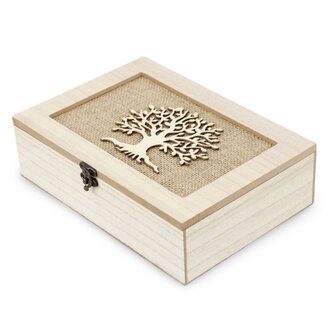 Dřevěný box na čaje, 6 přihrádek