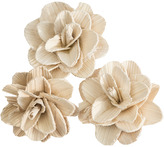 Dekorace - Betal rose 6 cm bělené - 50 ks