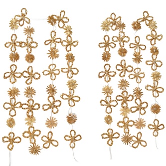 Slaměný řetěz 140 cm - sluníčka, set 2 ks