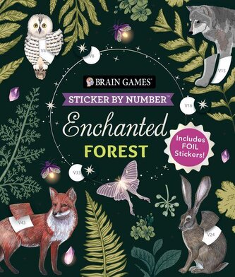 Brain Games - Sticker by Number: Enchanted Forest (24 Images to Sticker)