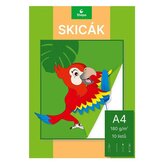 Skicák A4,10 listů, 180 g