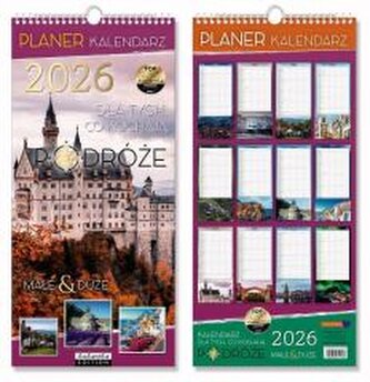 Kalendarz 2026 ścienny planer Podróże