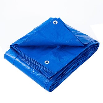 Plachta krycí s kovovými oky 70g/m2 - modrá - 3x5m Plachta krycí s kovovými oky 70g/m2 - modrá - 3x5m