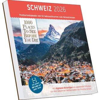 Schweiz Postkartenkalender im Format 17,5 x 17,5