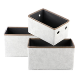 Koš látkový - skládací, šedý, cena za sadu 3 ks