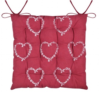 Podsedák na židli ARBIN I. červená 40x40x4 cm France