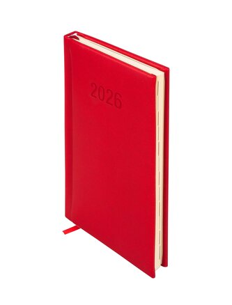 Kalendarz książkowy A6 2026 Colorfix tygodniowy czerwony