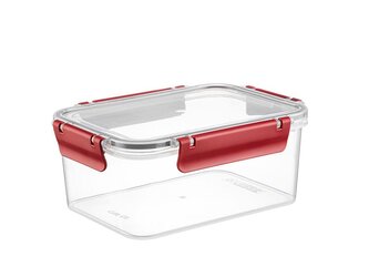 PLASTOVÁ NÁDOBA NA UCHOVÁVÁNÍ POTRAVIN OBDELNÍKOVÁ CLIP GUARD 1,7L ČERVENÁ