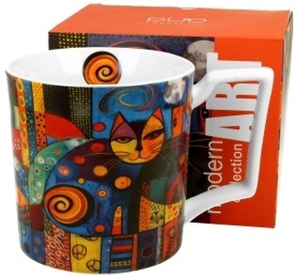 Porcelánový hrnek Modern Cat velký