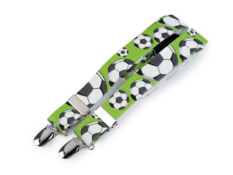 Dětské šle srdce, fotbal, auto, hvězda, formule, smajlík, motýl - 1 ks - 39 zelená sv. Fotbal