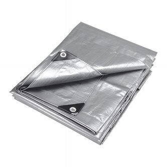 Plachta krycí s kovovými oky 200g/m2 - stříbrná - 2x2m Plachta krycí s kovovými oky 200g/m2 - stříbrná - 2x2m