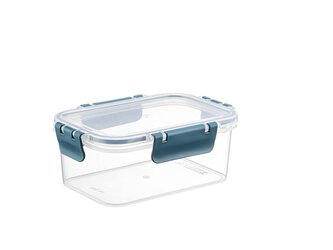 PLASTOVÁ NÁDOBA NA UCHOVÁVÁNÍ POTRAVIN OBDELNÍKOVÁ CLIP GUARD 900ML MODRÁ