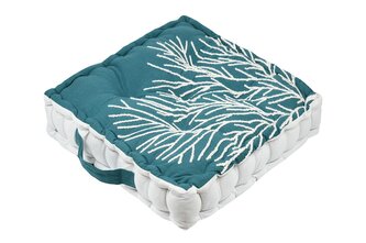 Sedací polštář na zem DUCK petrolejová 45x45x10 cm France