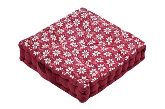 Sedací polštář na zem VALGENIS červená 45x45x10 cm France