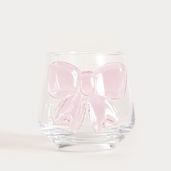 Szklanka | BOWY | z różową kokardą | 0,35 l | 752377