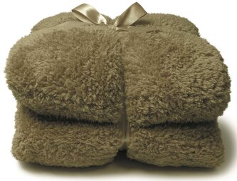 Heboučká deka Teddy mechová zelená