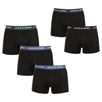 5PACK pánské boxerky Jack and Jones černé (12254366) XL
