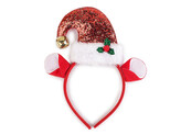 Čelenka do vlasů elf, vánoční / párty - 1 ks - 3 červená