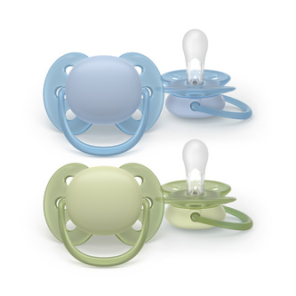 Philips AVENT Šidítko Ultrasoft Premium 0-6m chlapec, 2 ks