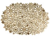 Vánoční prostírání oválné FANNY zlatá 30x45 cm Mybesthome