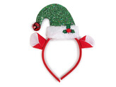 Čelenka do vlasů elf, vánoční / párty - 1 ks - 2 zelená