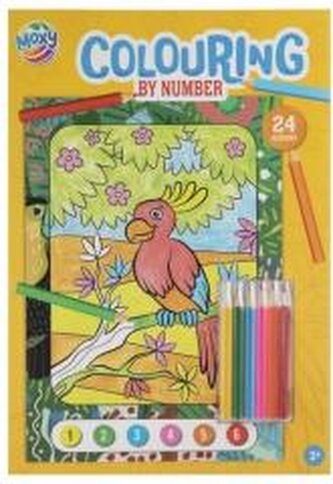 Kolorowanka po numerach kredkami A4