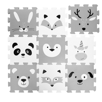 Pěnová podložka Puzzle 30x30 cm 9ks, Forest