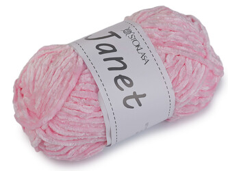 Pletací žinylková příze Janet 100 g - 1 ks - 4 růžová sv.