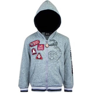Chlapecká mikina STAR WARS first order na zip, šedá, velikost: 116