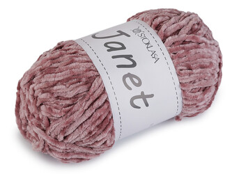 Pletací žinylková příze Janet 100 g - 1 ks - 5 starorůžová sv.