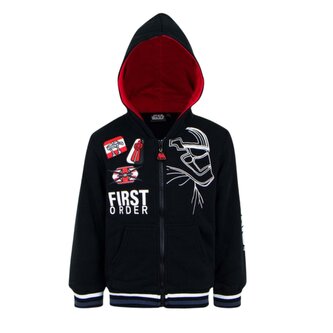 Chlapecká mikina STAR WARS first order na zip, černá, velikost: 104
