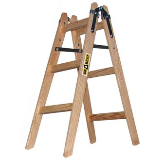 Dřevěné malířské štafle 2x3 stupně oboustranné DRABEST DREW 2x3 PRO